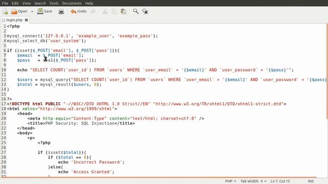 066 SQL Injection | PHP Security ( Programming )