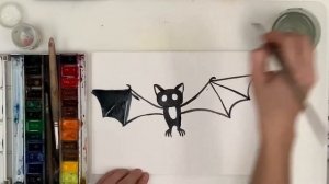 Как нарисовать летучую мышку акварелью. Рисуем летучую мышь поэтапно. Летучая мышь, урок рисования.