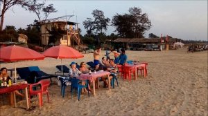 Индия Гоа шум моря Закат Пляж Беталбатим