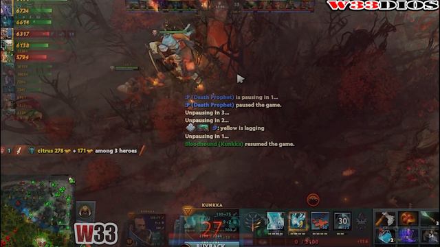 W33 vs CANCEL - Satanic + Daedalus Build Kunkka MID Dota 2 смотреть онлайн