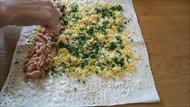 Закуска из лаваша Быстрая закуска из рыбной консервы