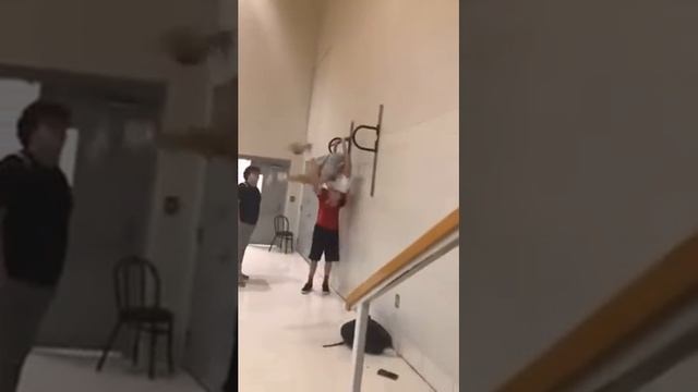 Idiot falls off pull up bar at South Oldham High School