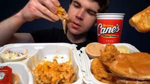 ASMR MUKBANG EXTRA CANES SAUCE CHICKEN ANIMAL STYLE IN-N-OUT BURGER & FRIES | WITH CHEESE