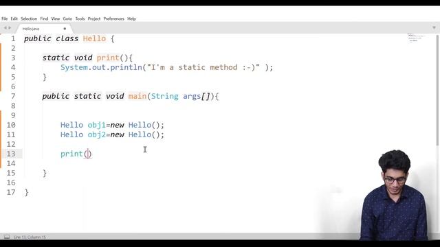#6.3 Static Method in Java | Memory Management | Explanation | Coding | Part 3 | Println