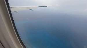 Посадка самолета в аэропорту Мале, Мальдивы. Airbus А330-200