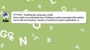 PYTHON : Installing pip using easy_install