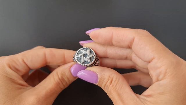 Кольцо Звезда Давида серебряное Менора перстень Талисман амулет смотреть онлайн