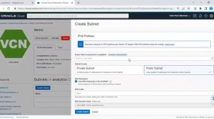 Setting up Subnet in Oracle Cloud Infrastructure (OCI)