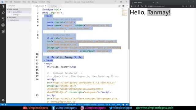 Introduction to Bootstrap Framework - Setting Up & Including Bootstrap in our Project | Tutorial -