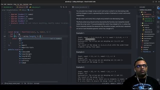 V Log 5: #leetcode  #problem  #solutions  #algorithm - 88 Merge Sorted Array Solution
