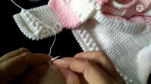 Манжеты и воротник в одном примере, ?полезные функции в процессе вязания . ☀️кофточка