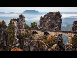 Жизнь в Германии. Саксонская Швейцария, Бастай, спускаемся к Курорту Ратен, паром через Эльбу.