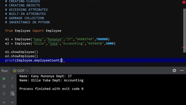 Object Oriented Programming in Python Tutorial 3   Accessing Attributes of Objects