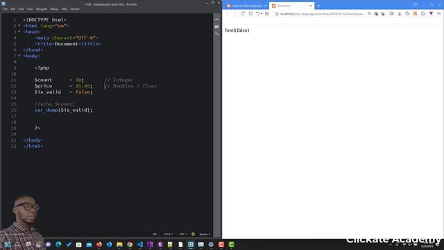 009 - PHP Data Types | PHP Tutorial for Beginners Full Course