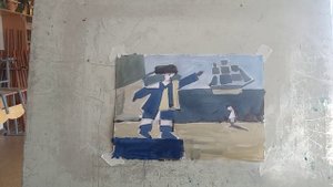 Ст.комп. Эскиз.Приглушённые и насыщенные цвета светлых и темных пятен.