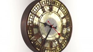 Automaton Big Ben Wall Clock - Shadow moving gears