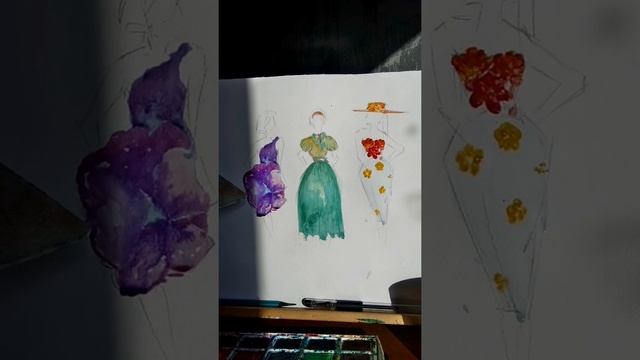 Акварель + клей ПВА смотреть онлайн