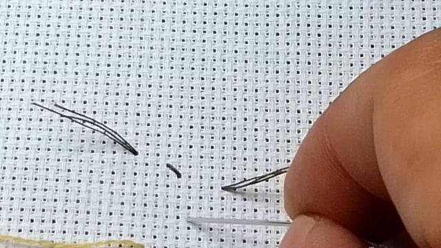 Вышивка крестом. Как закрепляю бленд и одинокие полурестики. смотреть онлайн