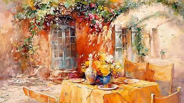 Нежные акварели с музыкой моря художник Вильем Хентритс Delicate watercolors by WILLEM HAENRAETS