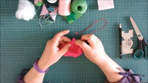 Брелок из ткани "Клубника"