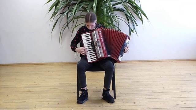 Обработка В. Лушникова р.н.п. "Как ходил гулял Ванюша" исполняет Никитенко Элла, Засосенская ДШИ смотреть онлайн