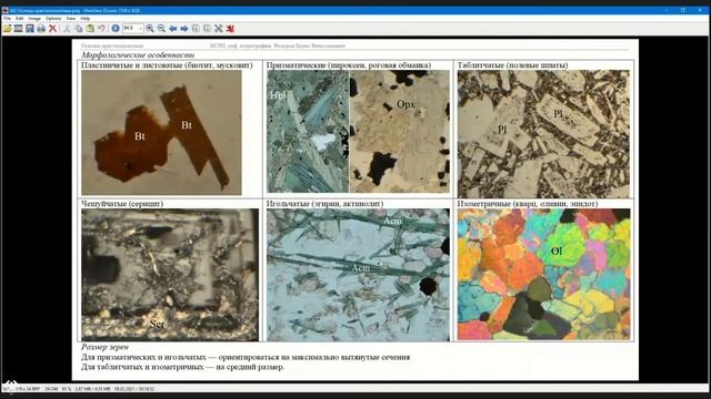 Петрография 03. Свойства минералов при одном николе.
