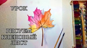 Рисуем кленовый лист. Урок рисования