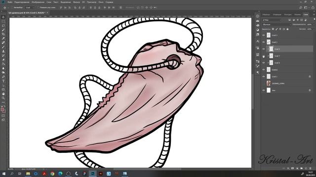 Зуб дракона. Рисую в фотошопе drawing #болтаю #зуб #dragon #stiker #artist #photoshop смотреть онлайн