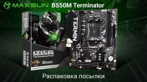 Maxsun AMD B550M Terminator AM4 распаковка посылки