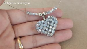 Изготовление блестящего и элегантного ожерелья с сердечком __ ожерелье с блестящим сердечкомCпасибо,