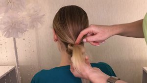 БЫСТРАЯ ПРИЧЕСКА легкий низкий пучок
