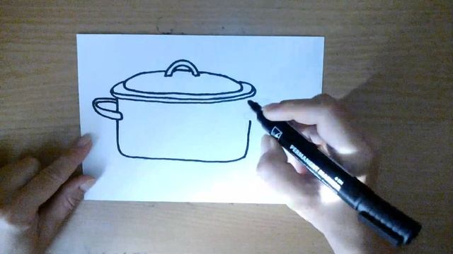 HOW TO DRAW A PAN /COMMENT DESSINER UN PAN / CÓMO DIBUJAR UNA PAN / WIE MAN EINE PFANNE ZEICHNET смотреть онлайн