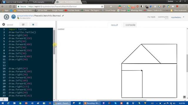 Python-Turtle drawing basic home смотреть онлайн
