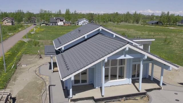 Дом из клееного бруса по проекту Абаши.