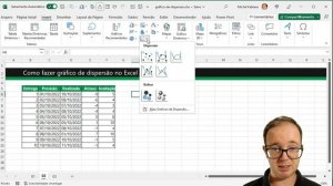 Como fazer gráfico de dispersão no Excel