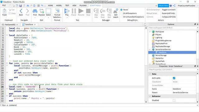 Use Data Stores (DataStore) to Save Games Data (Roblox Studio Tutorial) - by PrizeCP Series 2 (062) смотреть онлайн