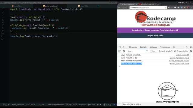 JavaScript : Asynchronous Programming : 05 ( Async Functions : Callback )