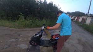 Stunt на скутере, FZM, Первый раз поднимаюсь на задние колесо, обучение