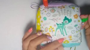 Мягкий развивающий кубик для детей своими руками. 0+ Видеообзор