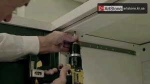Монтаж столешницы из кварцевого агломерата