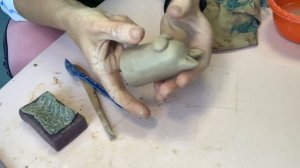 Лепка из глины. Колокольчик-Кот