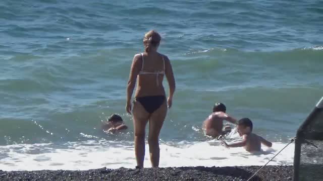 В Крым из Сибири. Часть 38. Пляж в Приветном.
