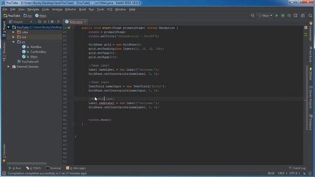 JavaFX Java GUI Tutorial - 9 - GridPane смотреть онлайн