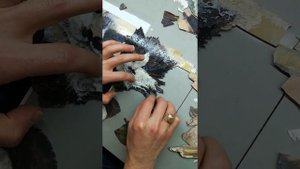 Флорентийская мозаика. Котёнок.