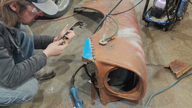 1956 Chevy Bel Air Restoration - Fender Repair смотреть онлайн