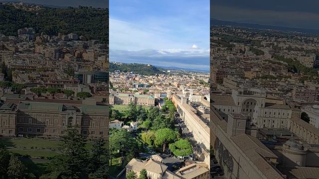 крутейший вид на весь Рим из церкви Ватикана Basilica di San Pietro; Базилика Святого Петра