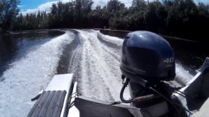 Yamaha F40FETs тримирование на ходу (Solas New Saturn завоздушенный режим)