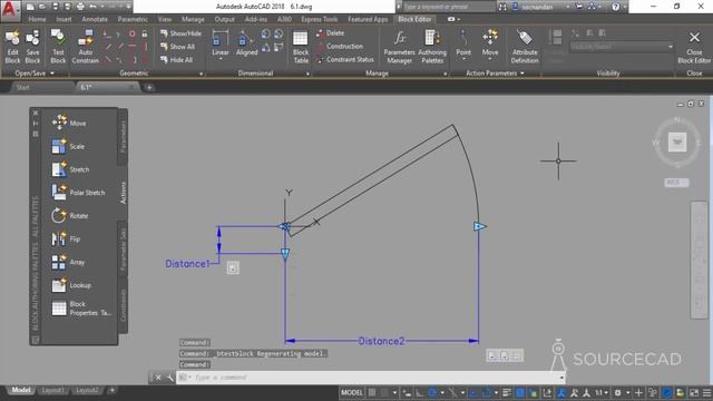 Making a Door Dynamic Block in AutoCAD смотреть онлайн