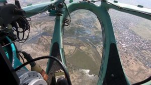 Ту 134, полёт из кабины штурмана