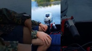 Лодочный мотор запуск Sharmax 15